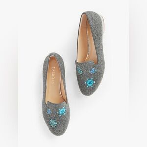 NEW Talbots Ryan Embroidered Flannel Loafers Snowflake Preppy Heritage Women’s 7